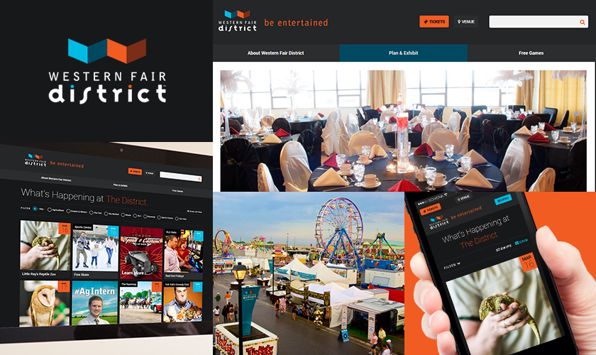 Images representing the Western Fair District website.