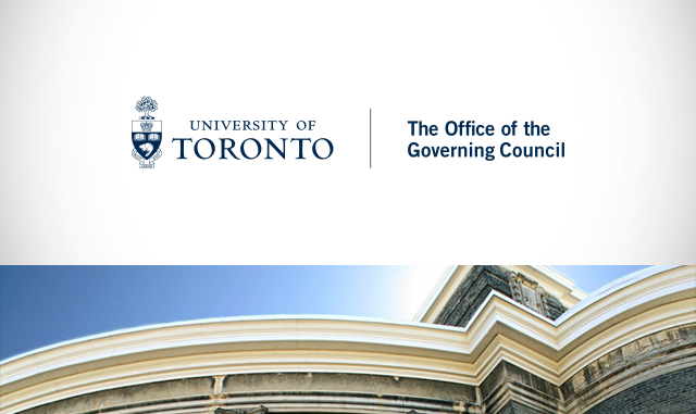 University of Toronto Office of the Governing Council logo and photo of building